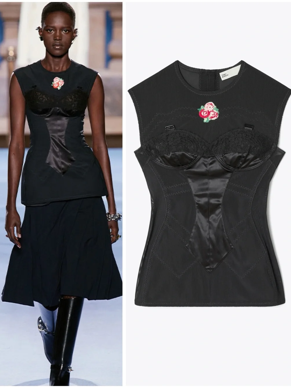 Like new Tory Burch Mesh Top In Black $1,998